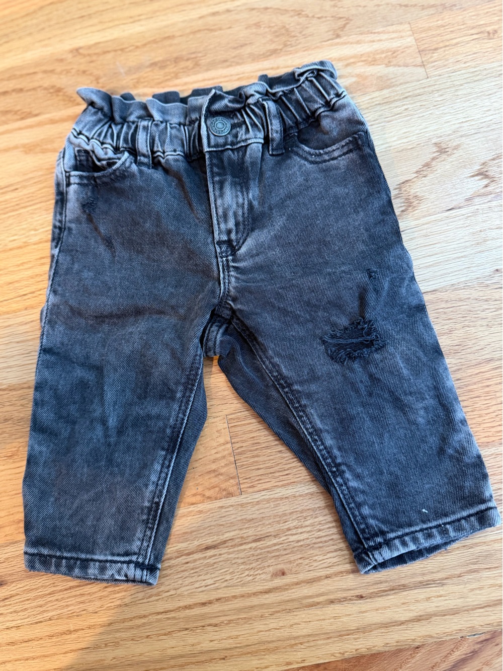 Baby Gap Black Washed Denim Mom Jeans 12-18 months